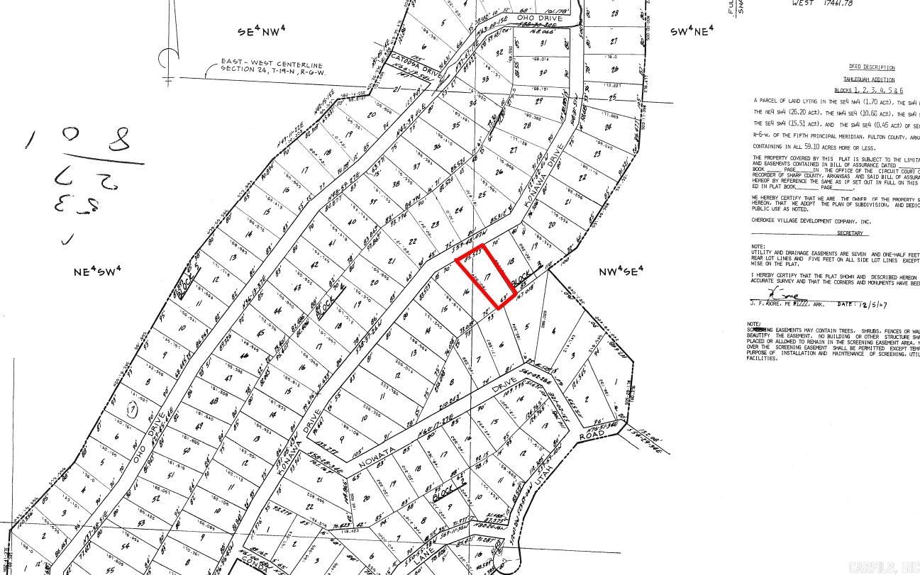 Lot 17 Konawa  Cherokee Village, AR