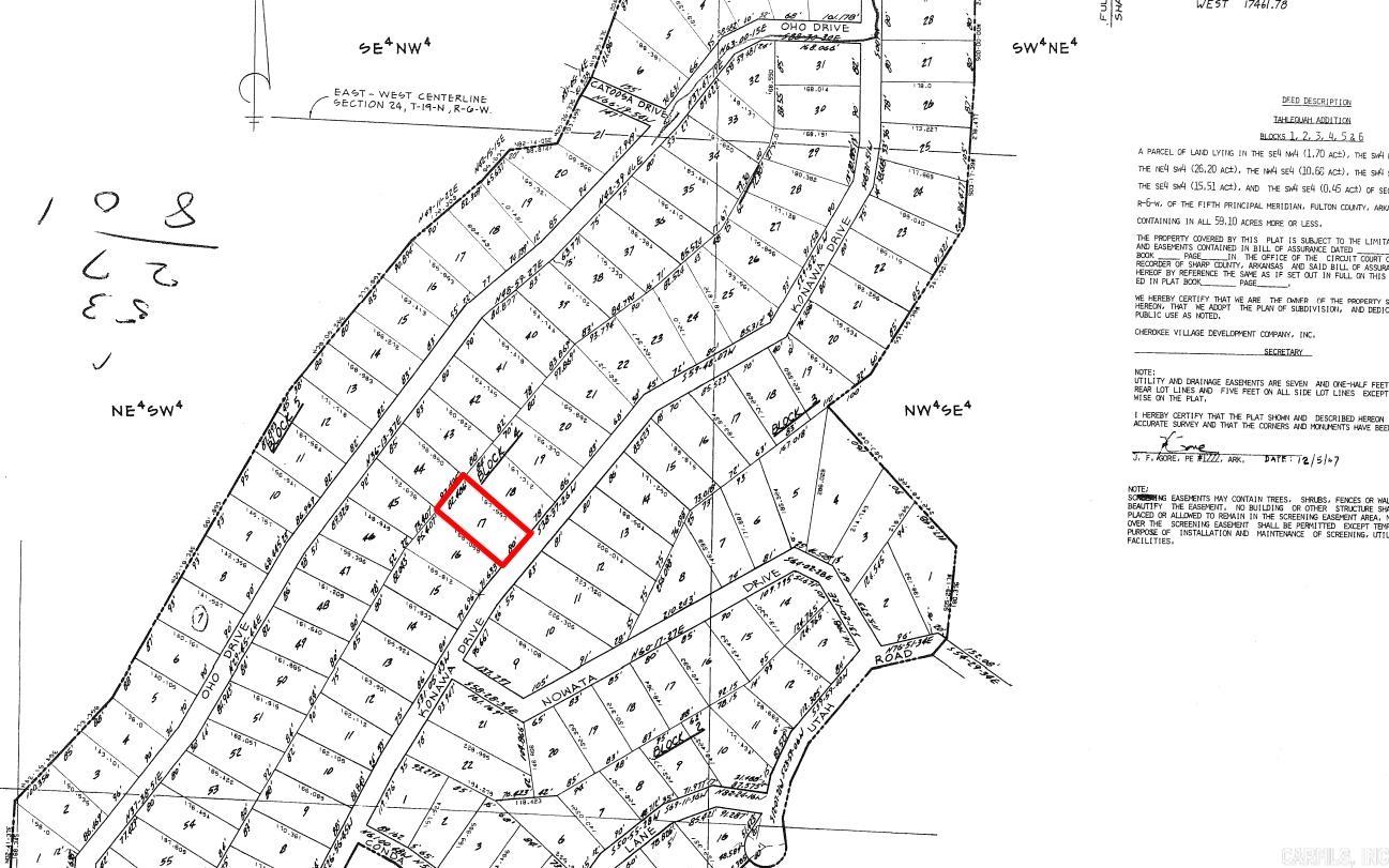 Lot 17 Konawa  Cherokee Village, AR
