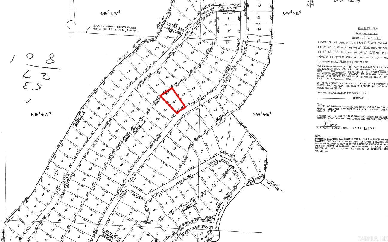 Lot 22 Konawa  Cherokee Village, AR