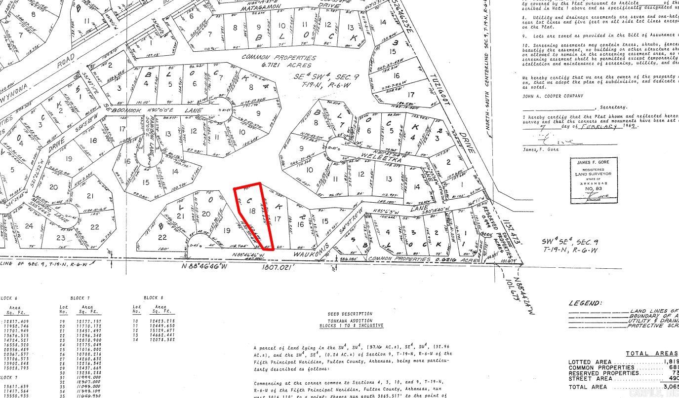 Lot 18 Waukomi  Cherokee Village, AR