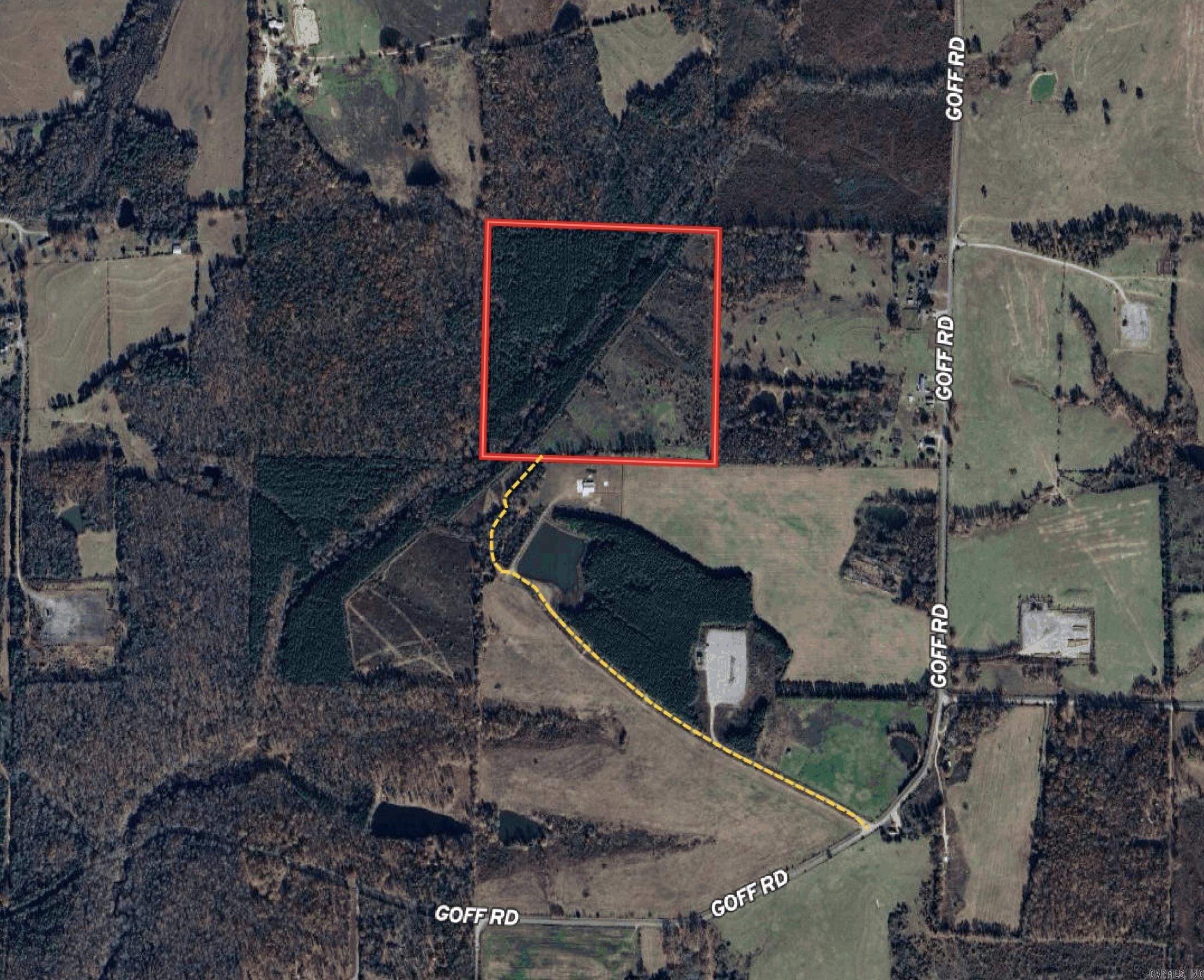 000 Goff Rd. via easement  Quitman, AR