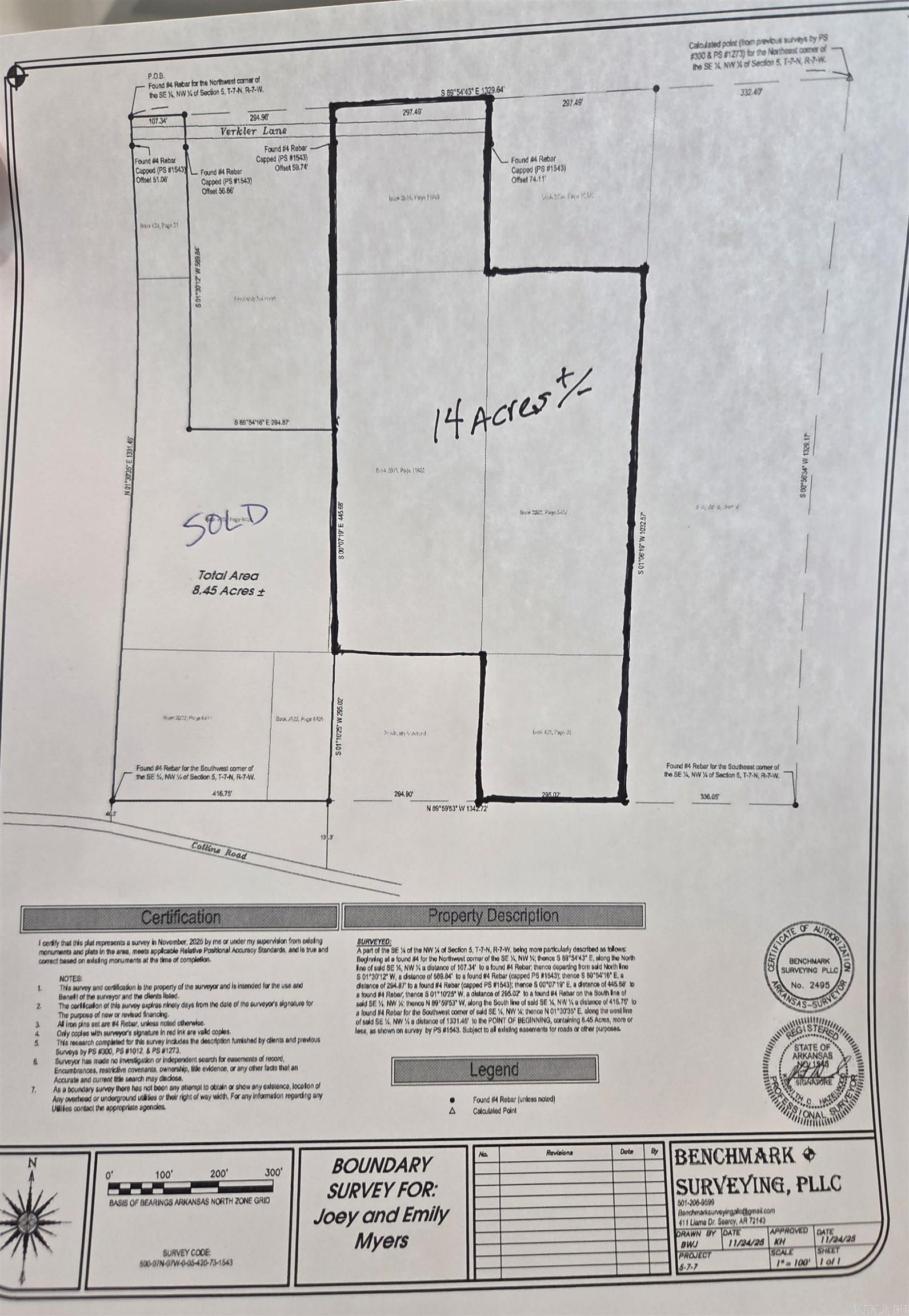 14 acres off Verkler  Searcy, AR