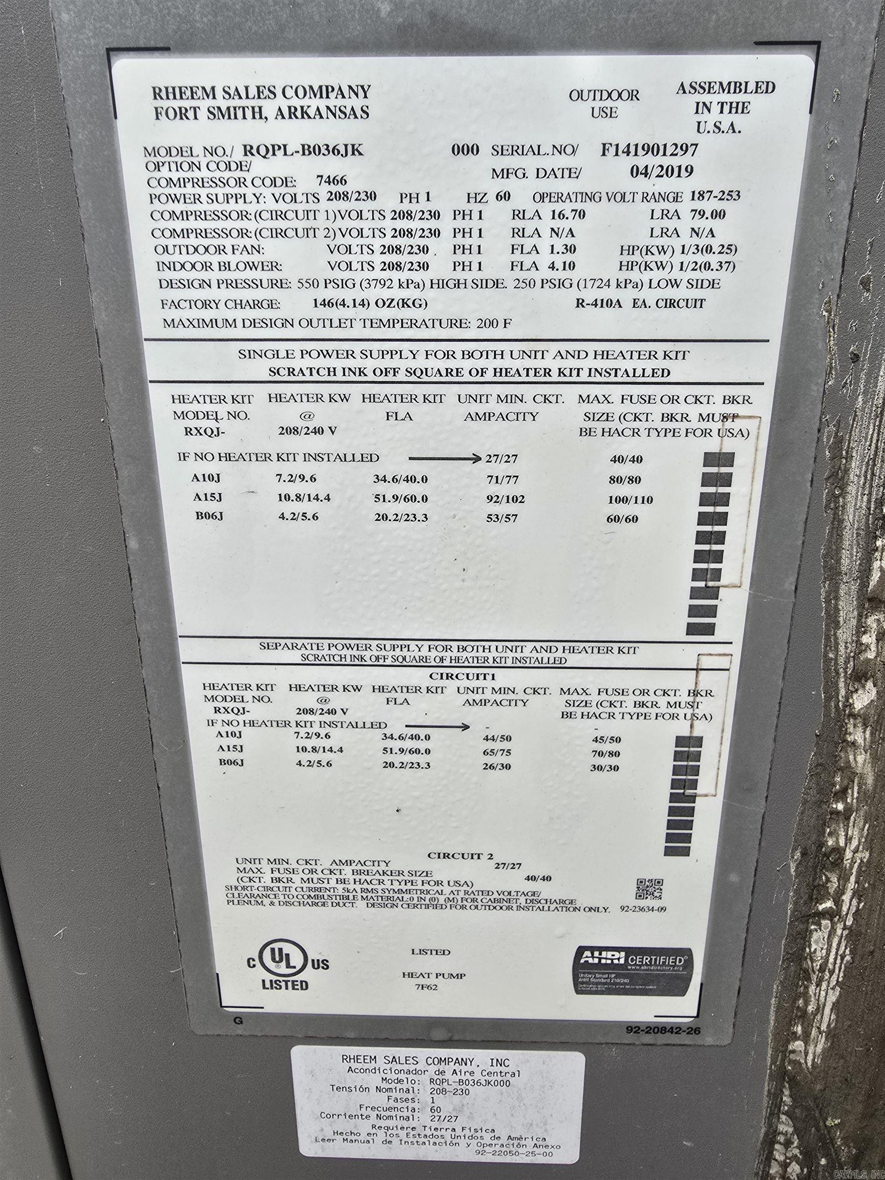 207 SFC 1003  Colt, AR