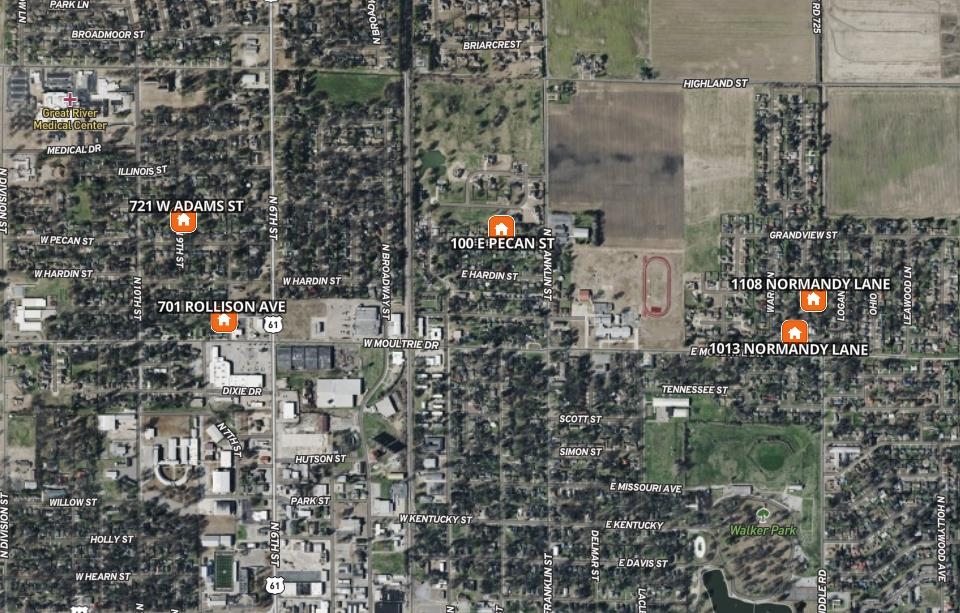 1013 & 1108 Normandy Lane 721 W Adams St, 100 E Pecan St, & 701 Rollison Ave Blytheville, AR