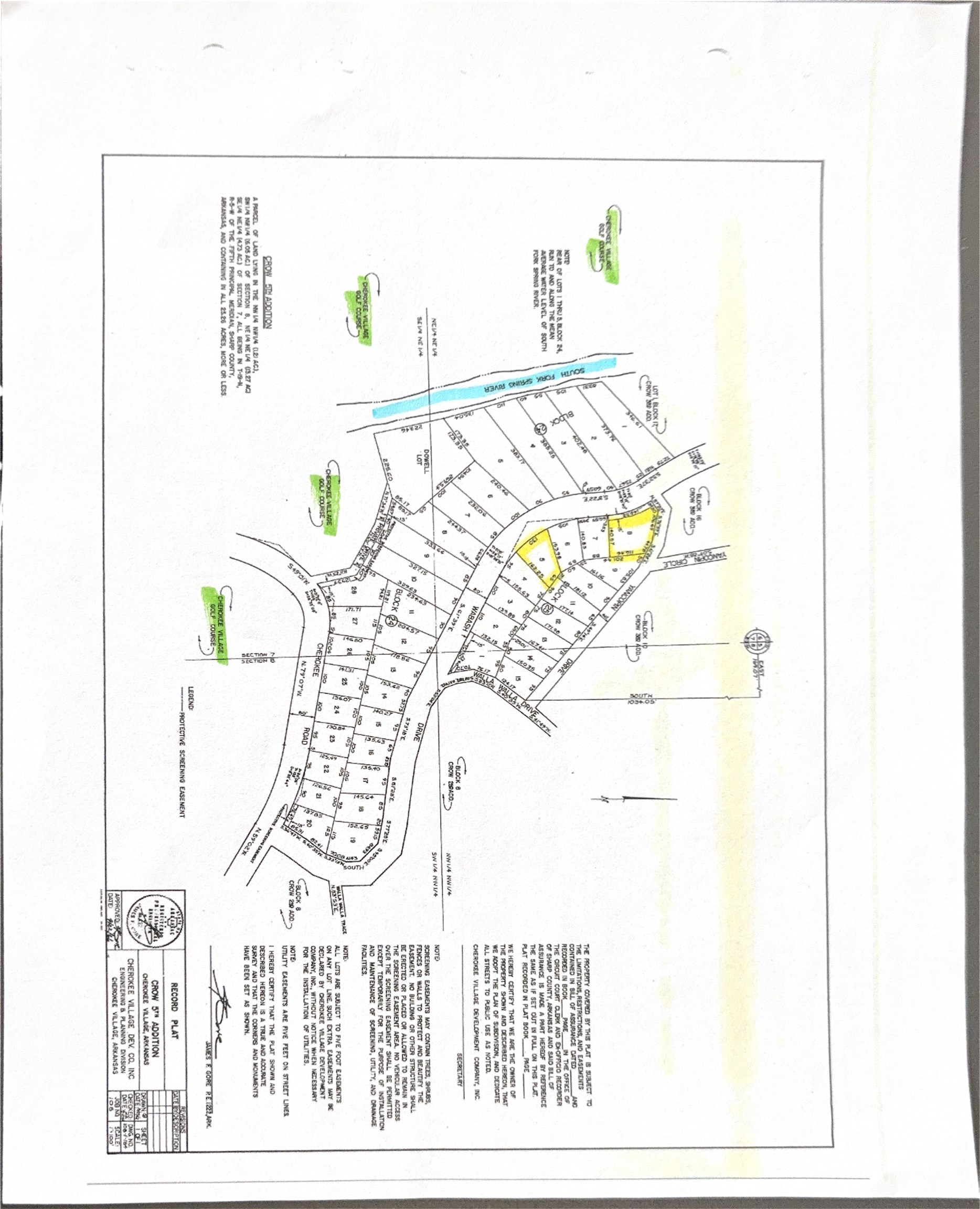 4 Golf Course Area Lots  Cherokee Village, AR