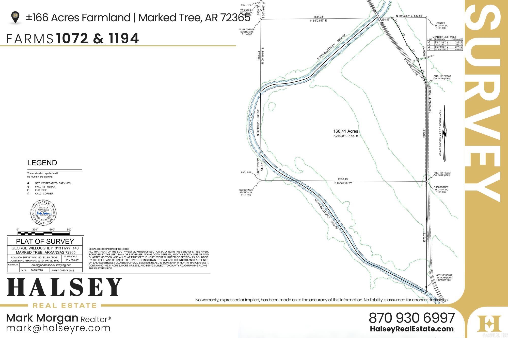 166.41 Acres  Marked Tree, AR
