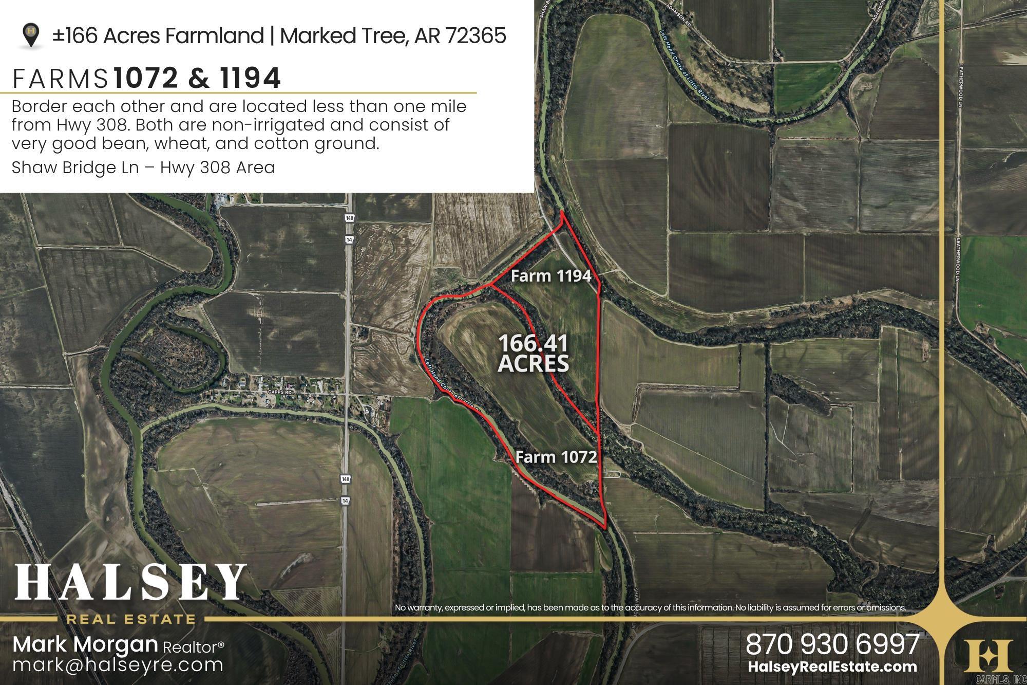 166.41 Acres  Marked Tree, AR