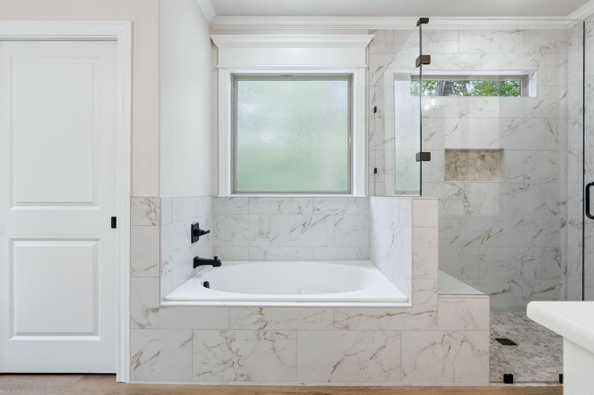 spa inspired with a zero-entry shower