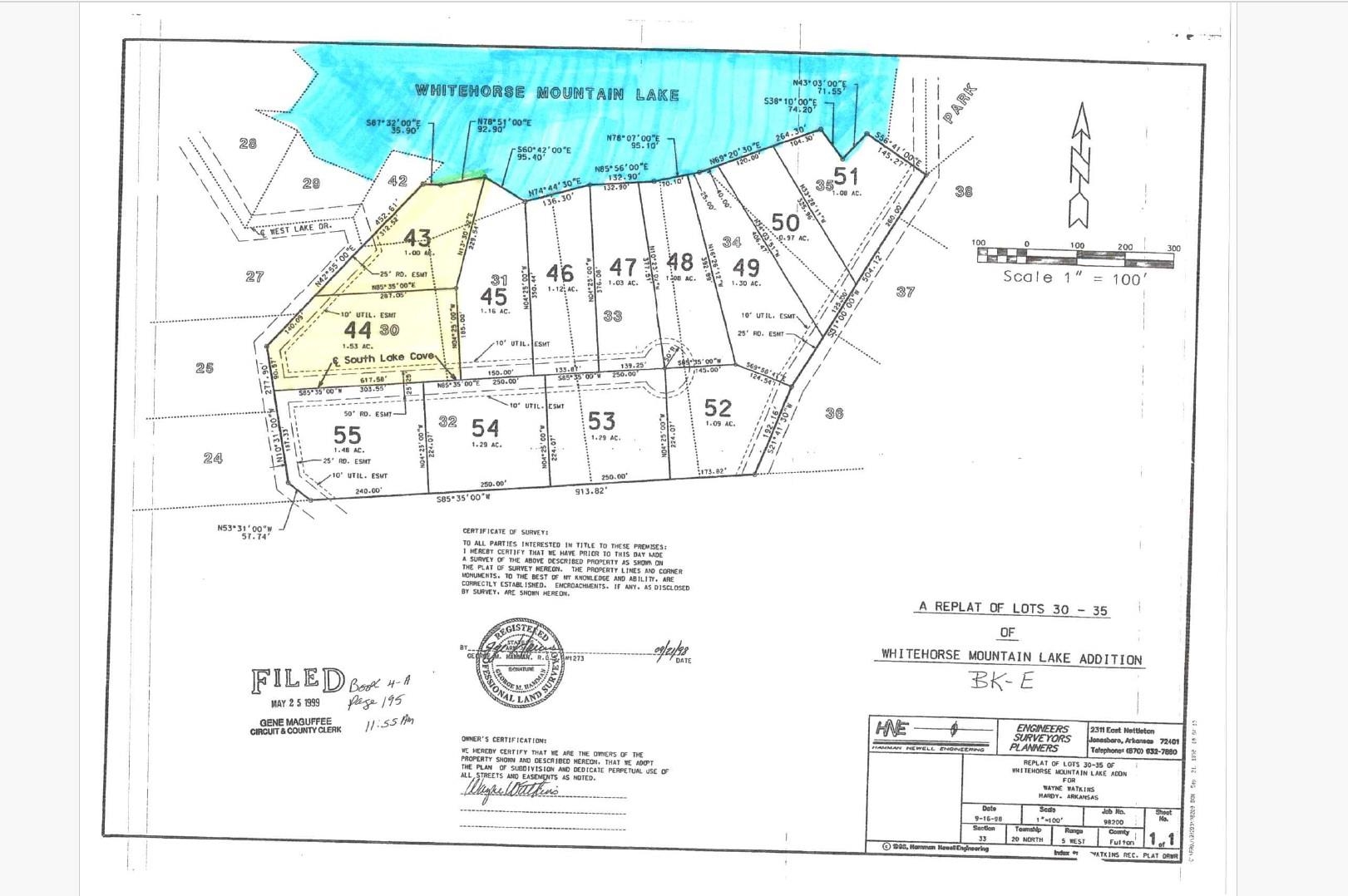 L43, 44 White Horse Mountain  Hardy, AR