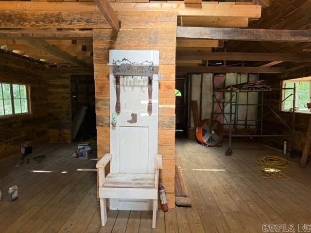 inside unfinished cabin