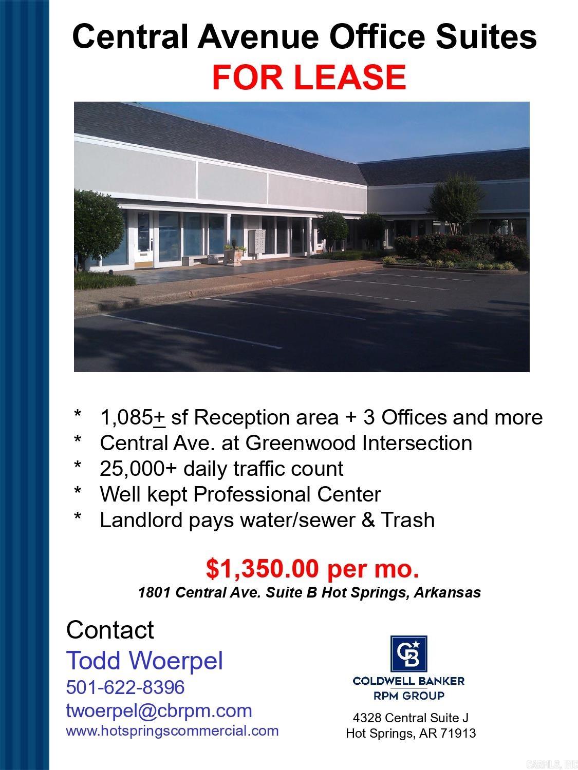 1801 Central Suite B Hot Springs, AR
