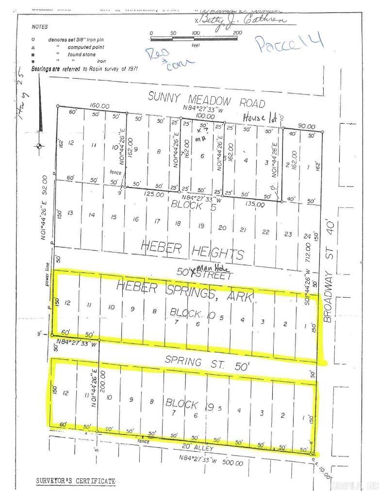 Blocks 10 & 19 SunnyMeadow/Broadway  Heber Springs, AR