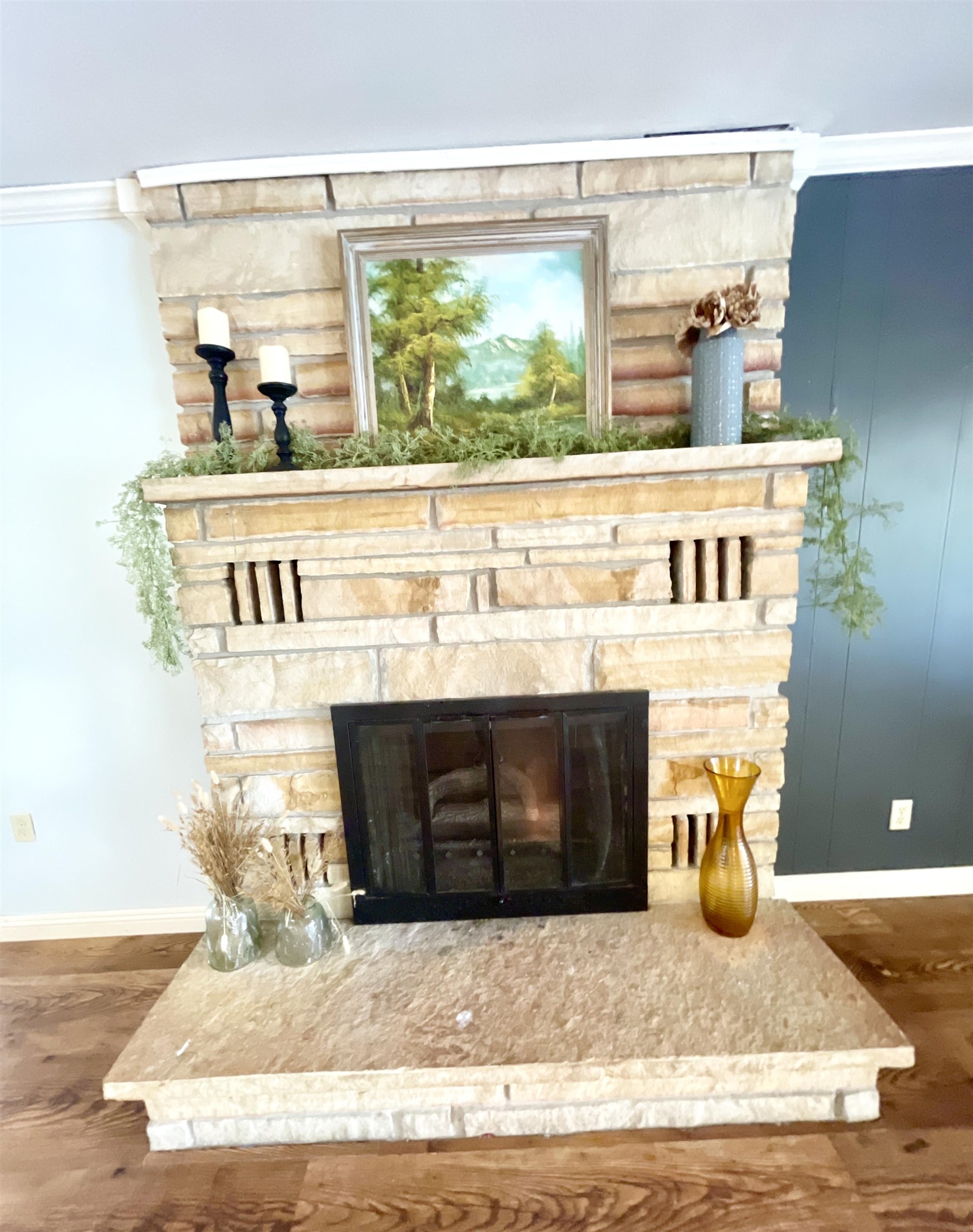 WOOD OR GAS FIREPLACE