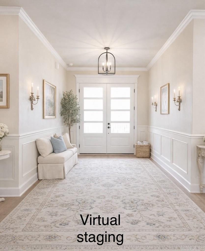 virtually staged entryway