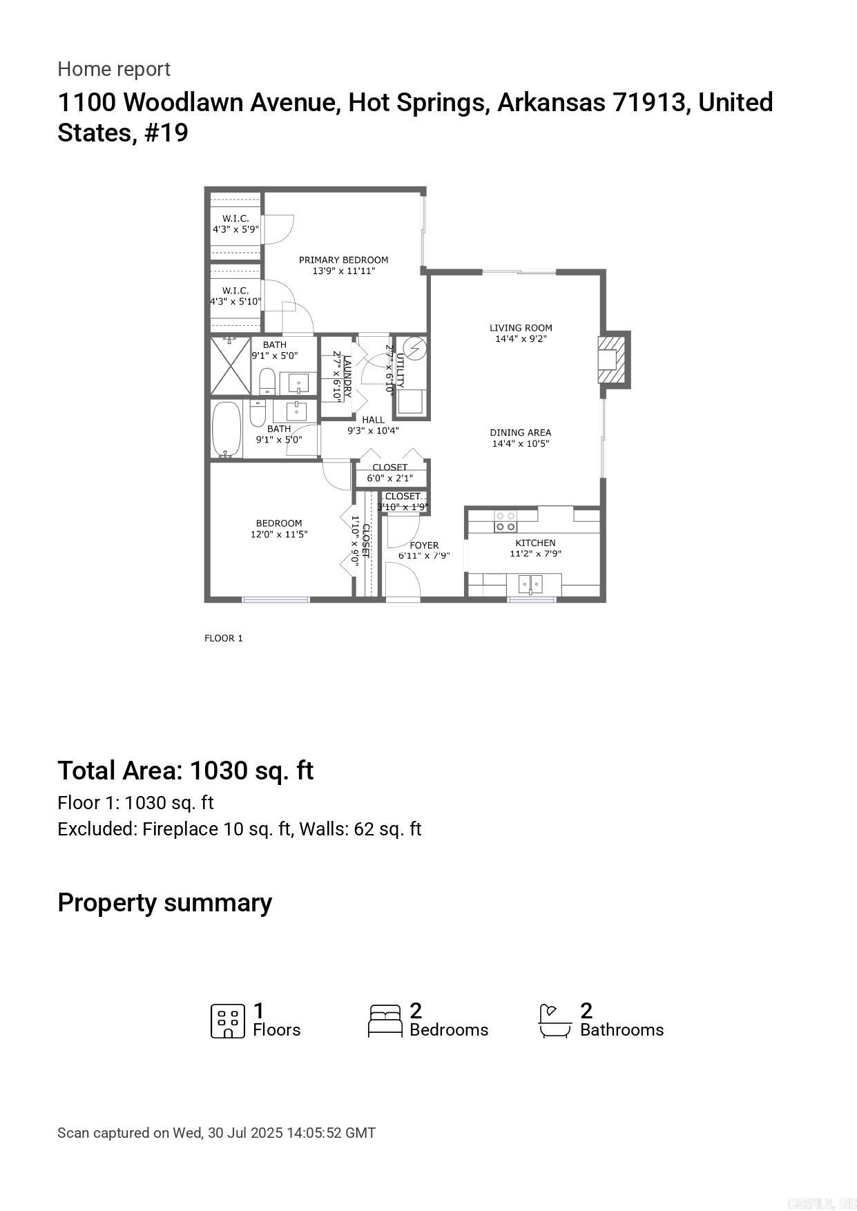 1100 Woodlawn Avenue, Unit 19  Hot Springs, AR