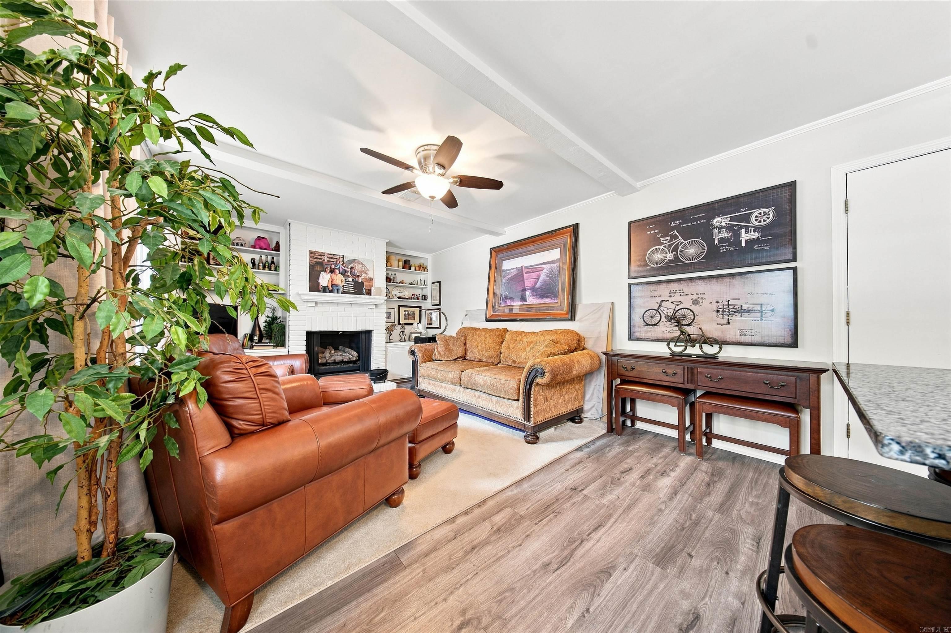 Vinyl flooring, no carpet in the home