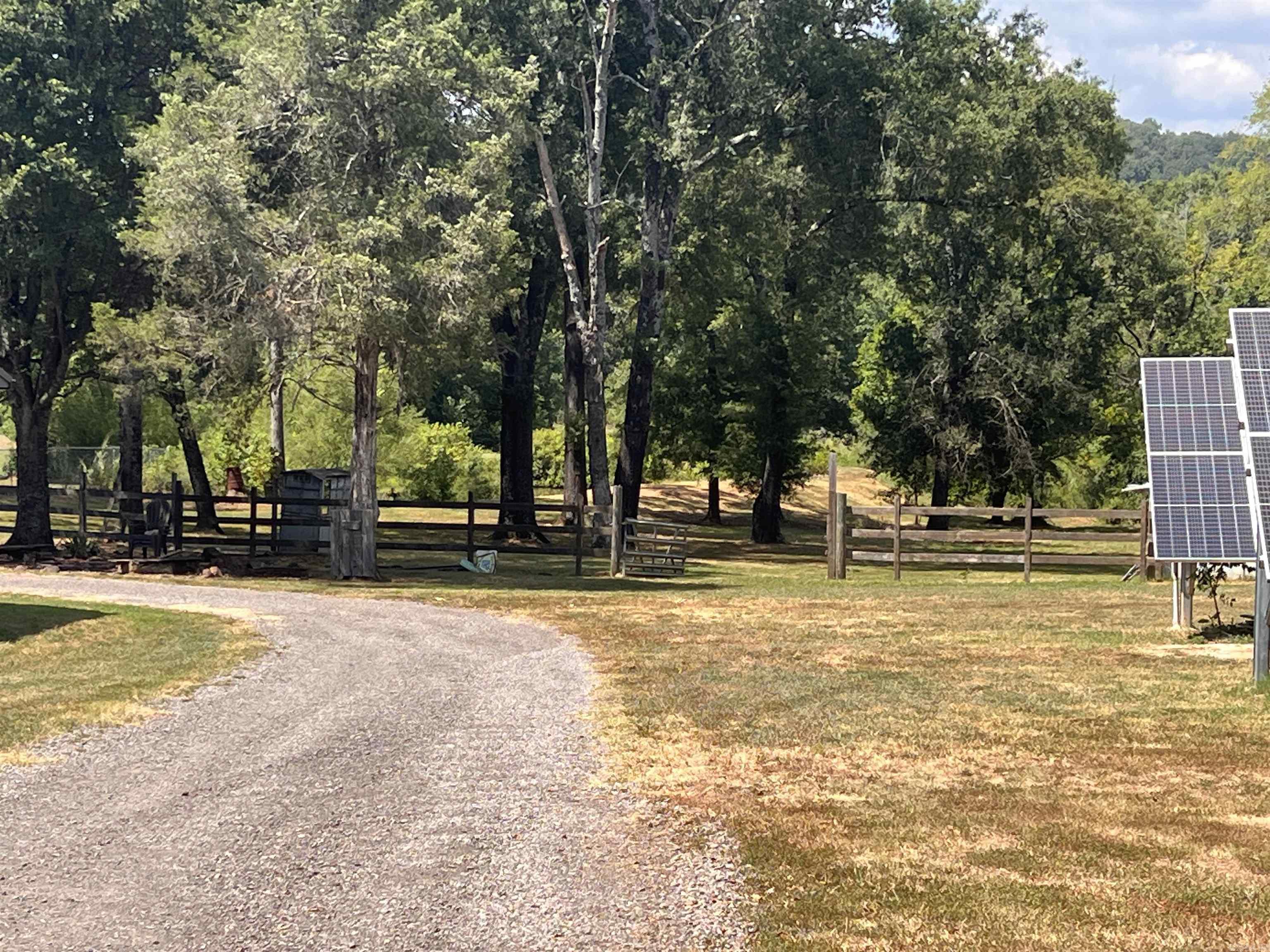 Driveway to the back of the property