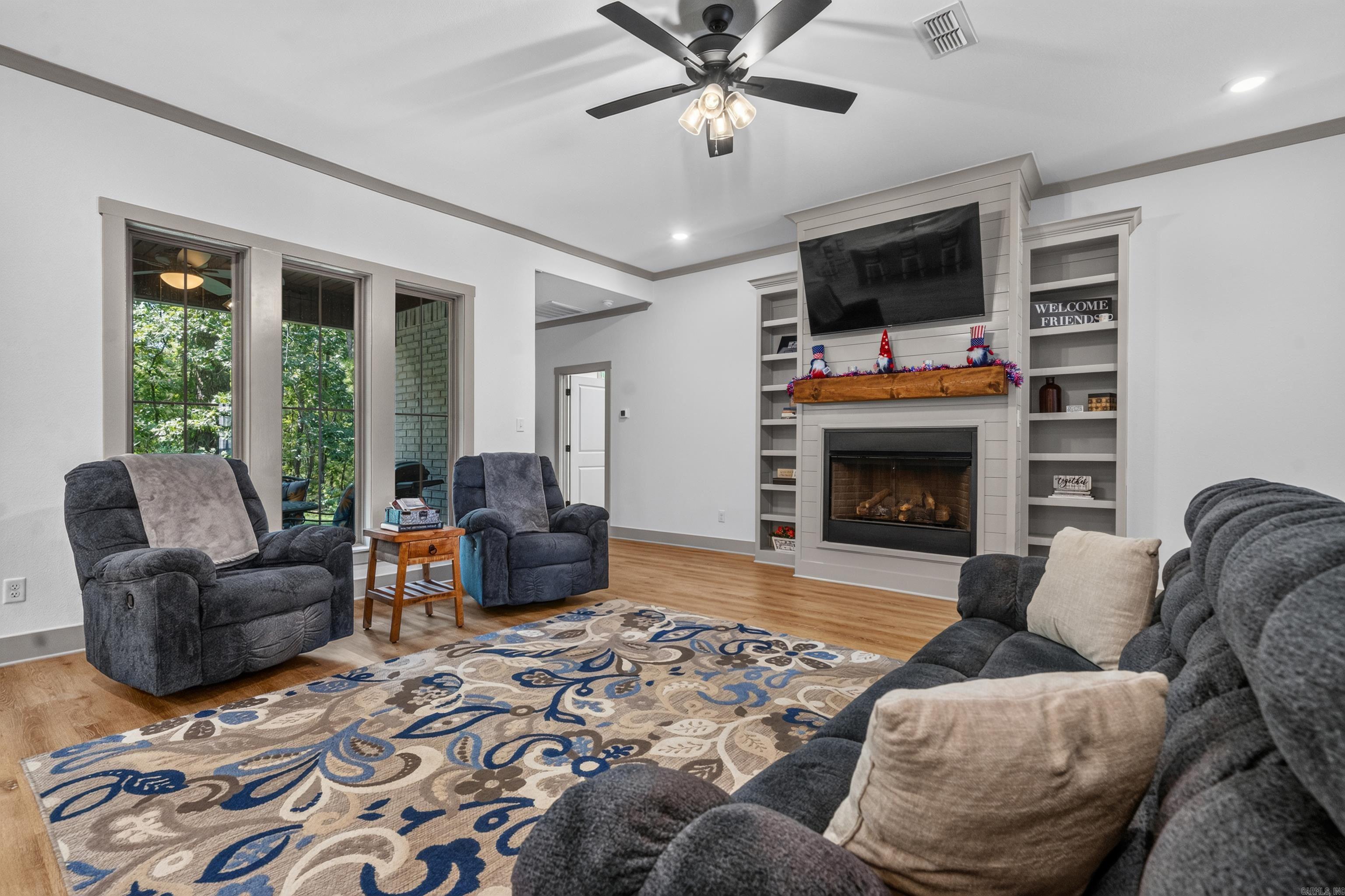 beautiful gas fireplace