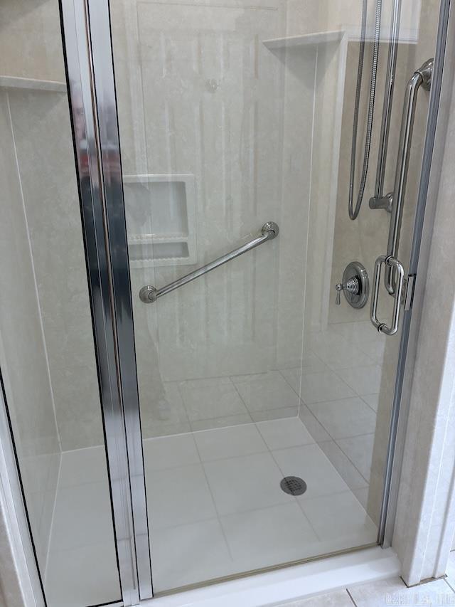 Walk-in shower in primary bath