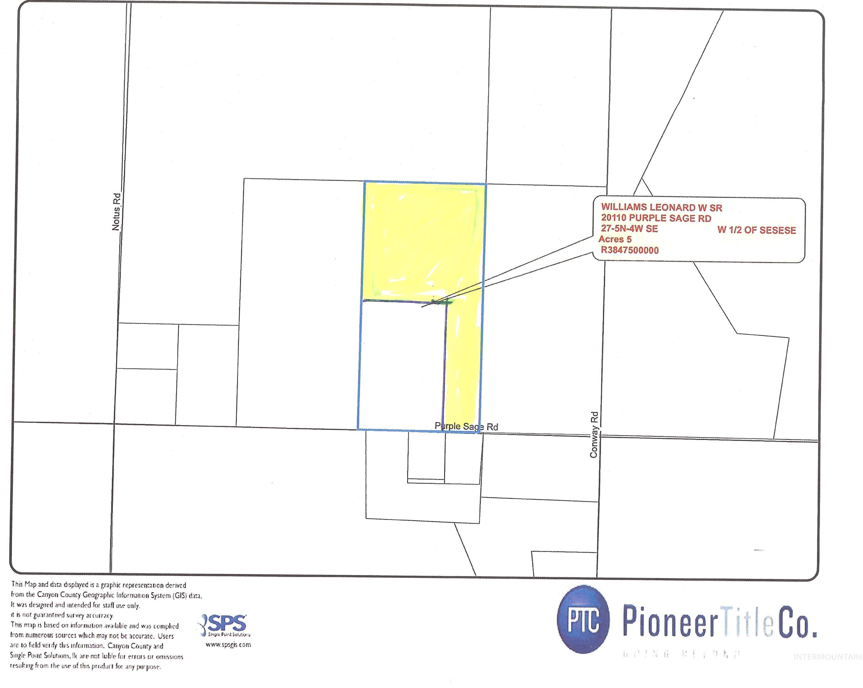 20110 Purple Sage Road, Notus, Idaho 83656, Land For Sale, Price $274,900,MLS 98835383