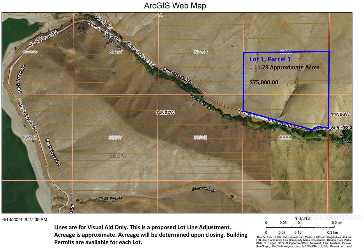 Lot 1, Parcel 1 Dennett Creek Rd, Weiser, Idaho 83672, Land For Sale, Price $65,000,MLS 98914679