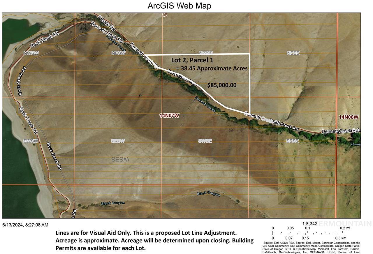 Lot 2, Parcel 1 Dennett Creek Rd, Weiser, Idaho 83672, Land For Sale, Price $75,000,MLS 98914682