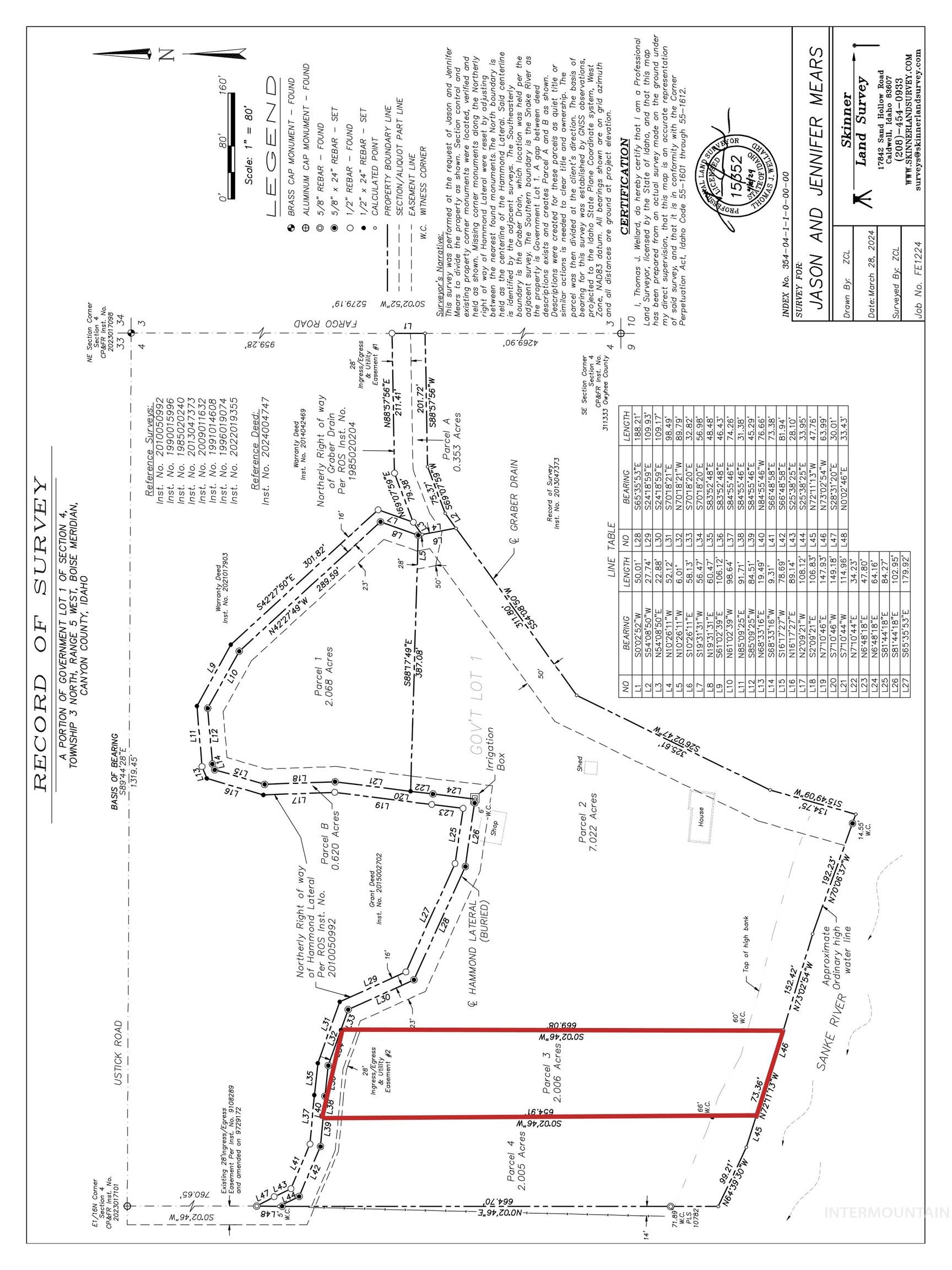 TBD Ustick Rd Parcel 3, Wilder, Idaho 83676, Land For Sale, Price $349,900,MLS 98928874