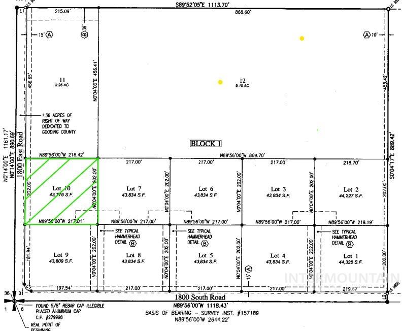 1806 E 1800 S, Gooding, Idaho 83330, Land For Sale, Price $75,900,MLS 98936095
