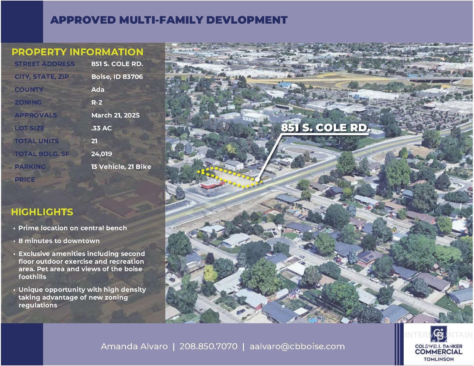 851 S Cole Rd., Boise, Idaho 83709, Land For Sale, Price $799,000,MLS 98943098