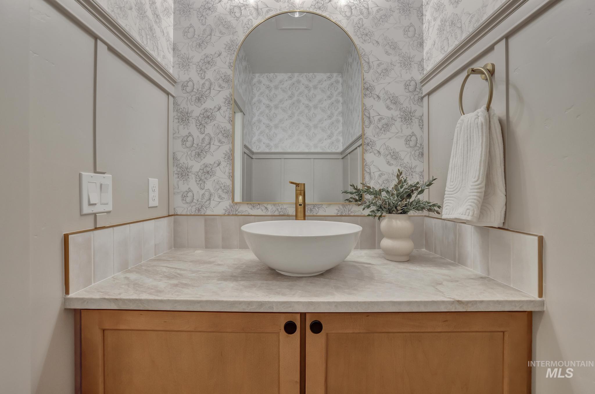 Bathroom featuring vanity