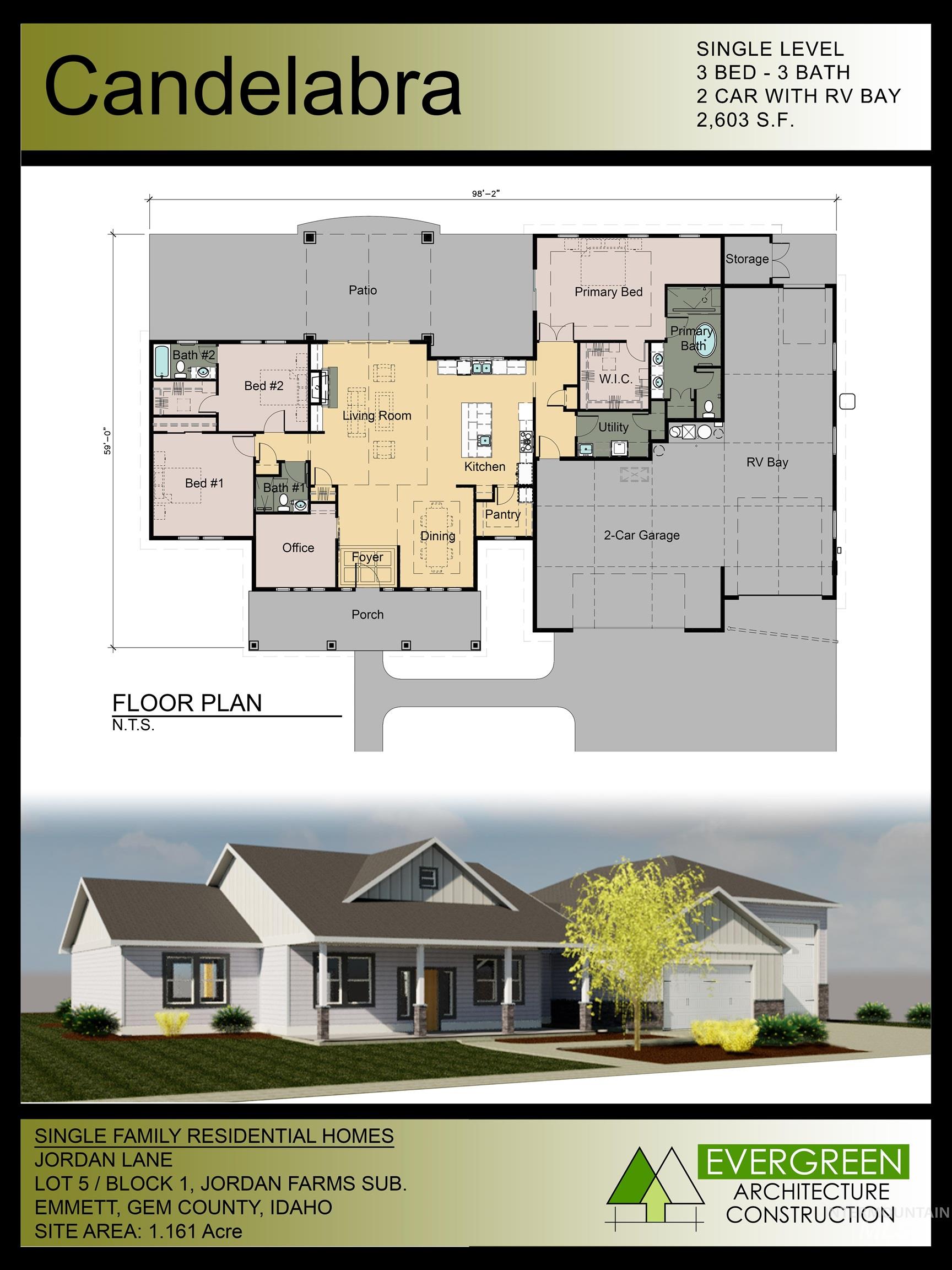 2945 Cottonwood Lane, Emmett, Idaho 83617, 3 Bedrooms, 3 Bathrooms, Residential For Sale, Price $945,990, 98950195