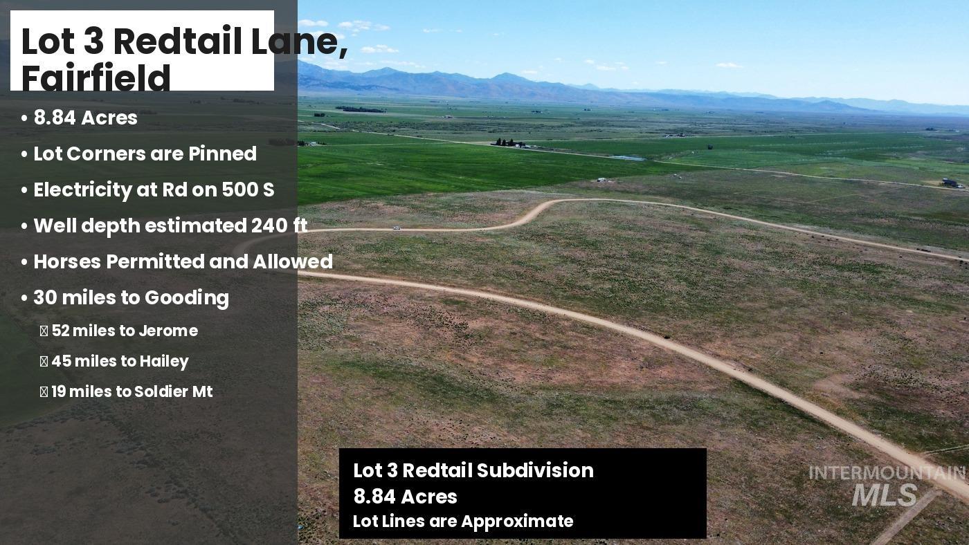 Lot 3 Redtail Lane, Fairfield, Idaho 83327, Land For Sale, Price $95,000, 98952778