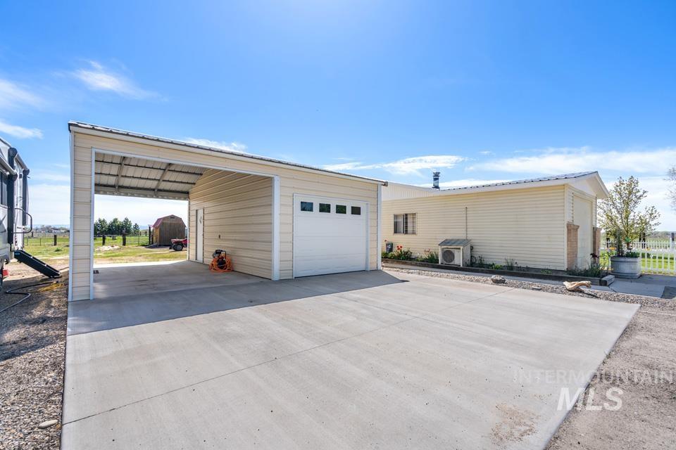 Garage with a detached garage