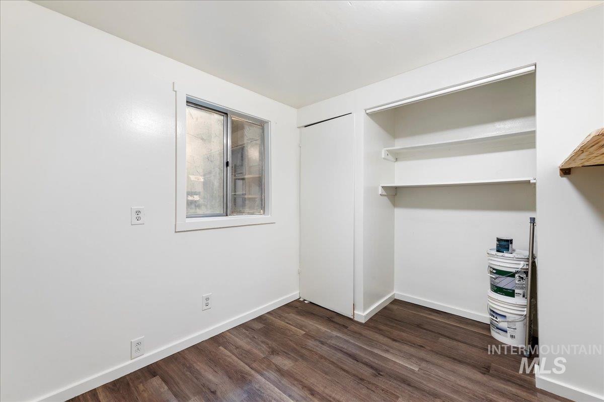 Water heater in closet.