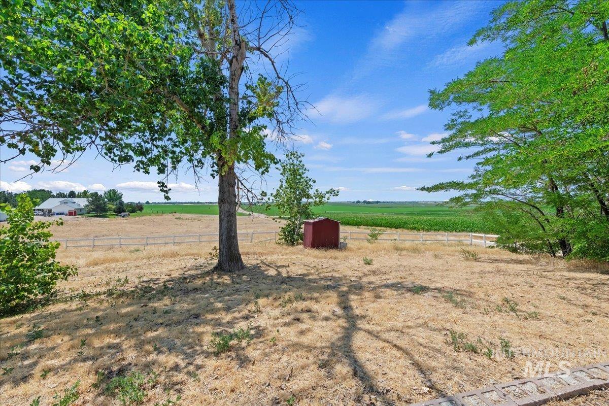 View of front yard featuring a view of countryside.