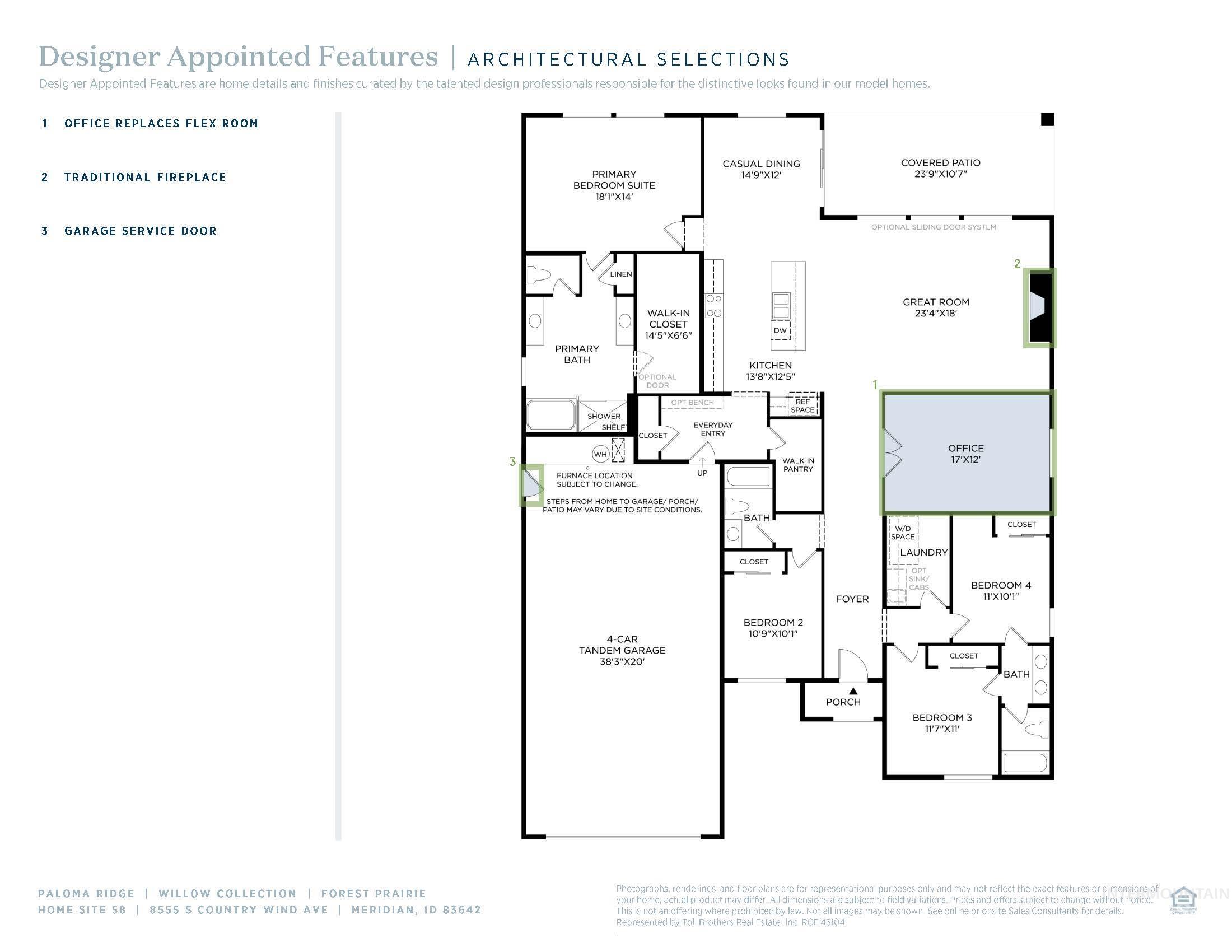 8555 S Country Wind Ave, Meridian, Idaho 83642, 4 Bedrooms, 3 Bathrooms, Residential For Sale, Price $665,000,MLS 98957461
