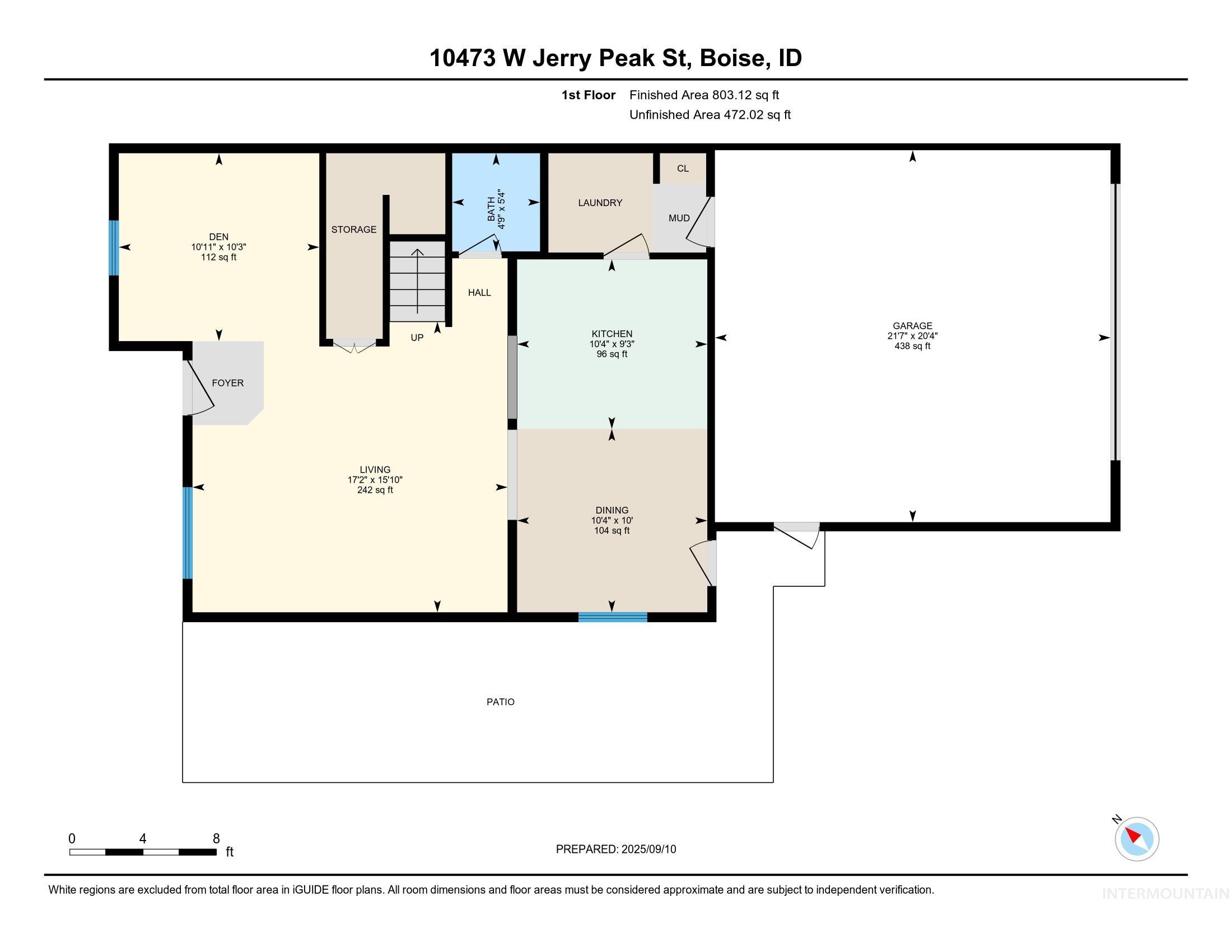 10473 W Jerry Peak St, Boise, Idaho 83709, 3 Bedrooms, 2.5 Bathrooms, Residential For Sale, Price $424,000,MLS 98961726