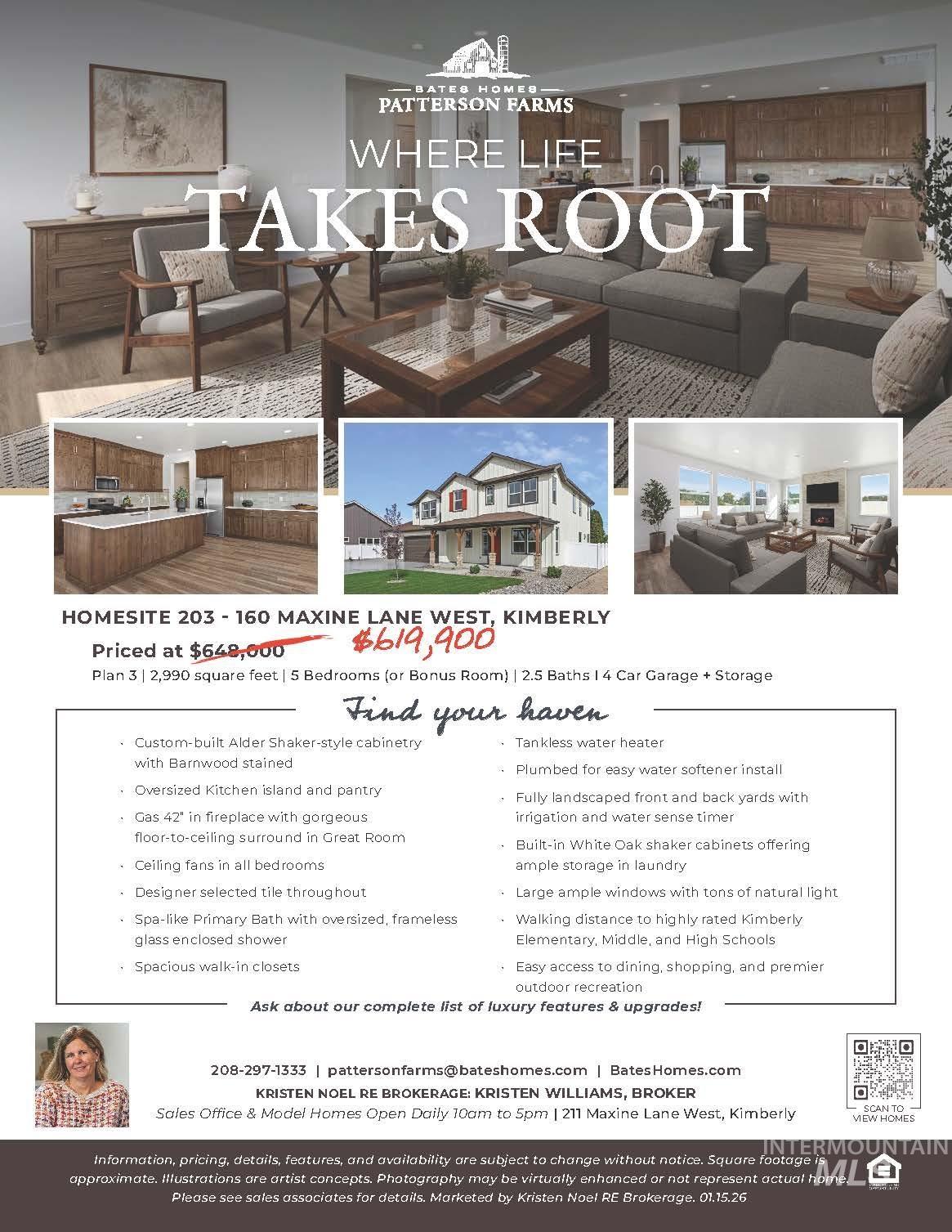 160 Maxine Lane West, Kimberly, Idaho 83341, 5 Bedrooms, 3 Bathrooms, Residential For Sale, Price $619,900, 98963225