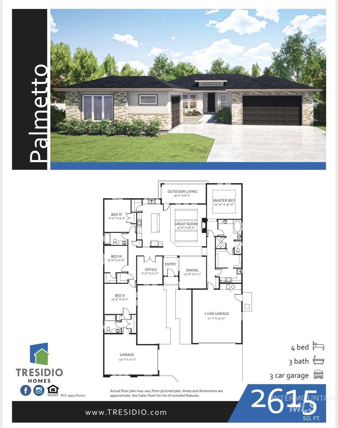 2061 N Peakhurt Ave, Kuna, Idaho 83634, 4 Bedrooms, 3 Bathrooms, Residential For Sale, Price $759,880,MLS 98963490