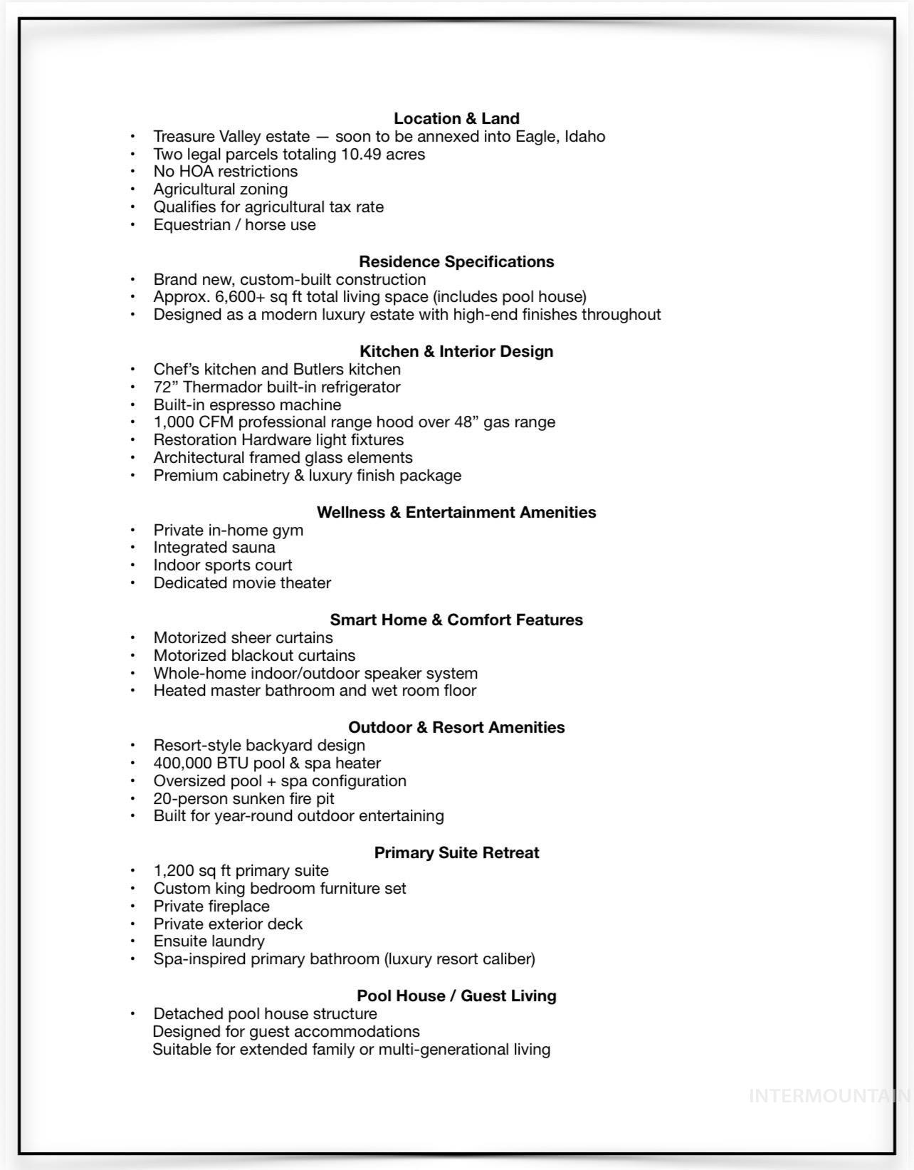 6162 N High Valley Way, Boise, Idaho 83714-5546, 4 Bedrooms, 5 Bathrooms, Residential For Sale, Price $3,999,000, 98963634