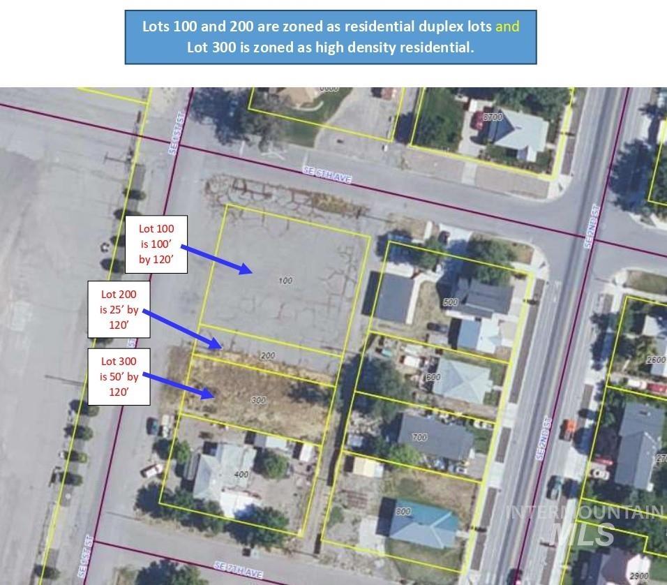 3+ lots at SE 6th Ave & SE 1st St, Ontario, Oregon 97914, Land For Sale, Price $115,000, 98964384