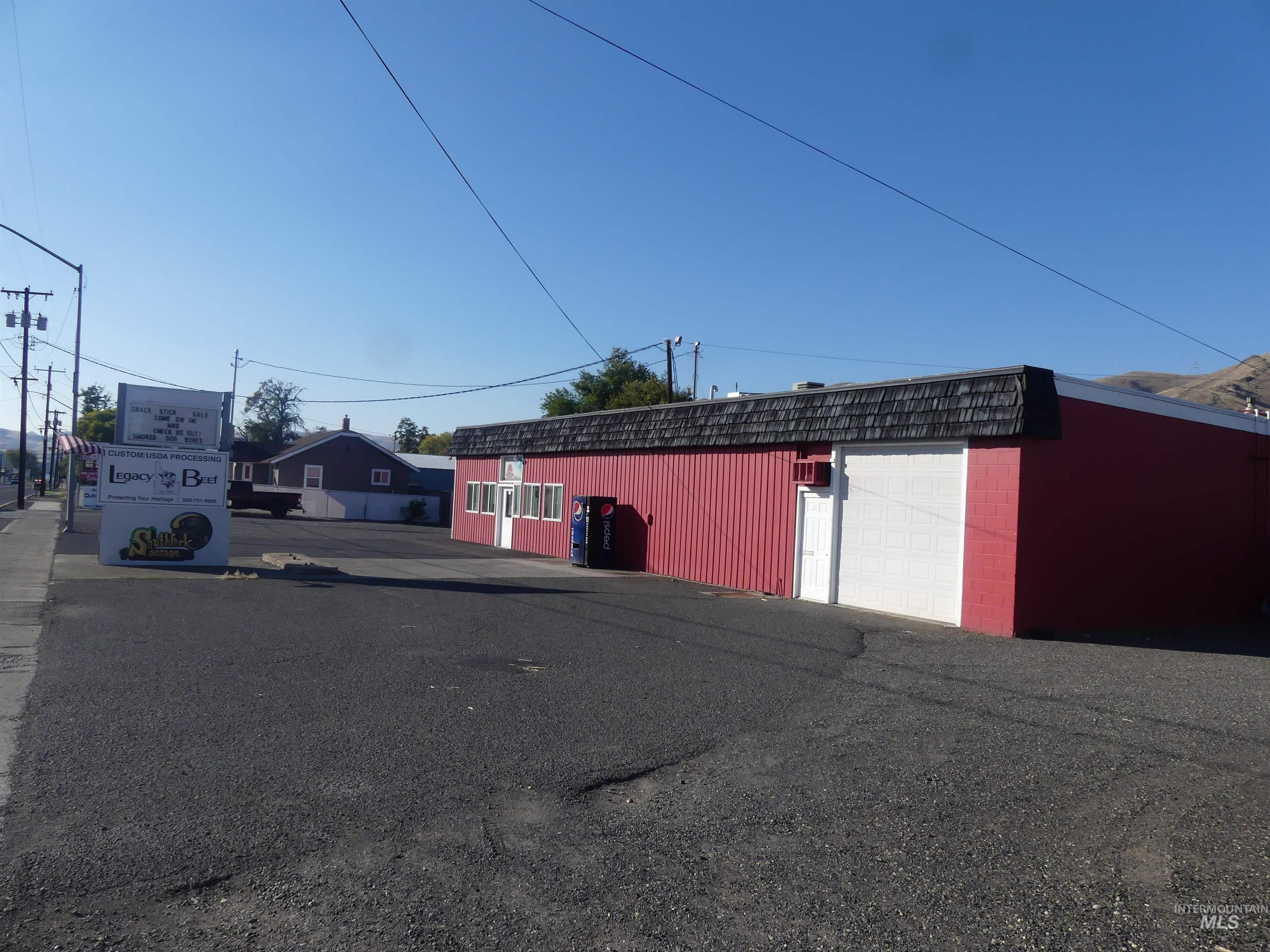 View of detached garage
