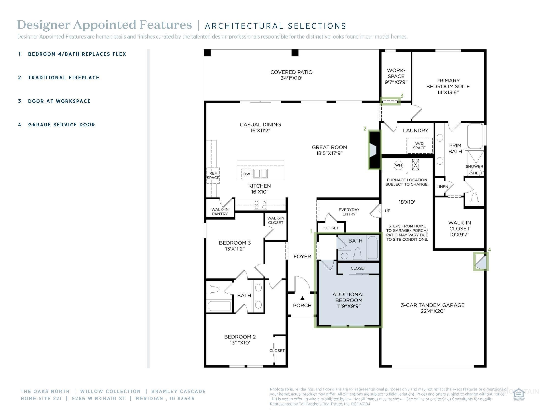 5266 W McNair St, Meridian, Idaho 83646, 4 Bedrooms, 3 Bathrooms, Residential For Sale, Price $639,000,MLS 98965832