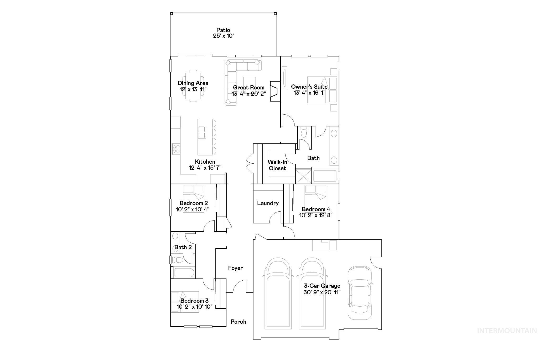3630 S Angel Falls Way, Nampa, Idaho 83686, 4 Bedrooms, 2 Bathrooms, Residential For Sale, Price $577,400,MLS 98966479
