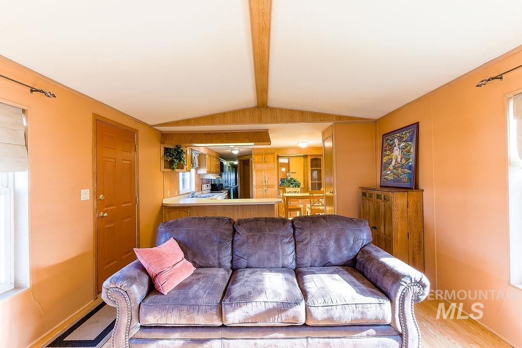 Living room featuring light wood finished floors