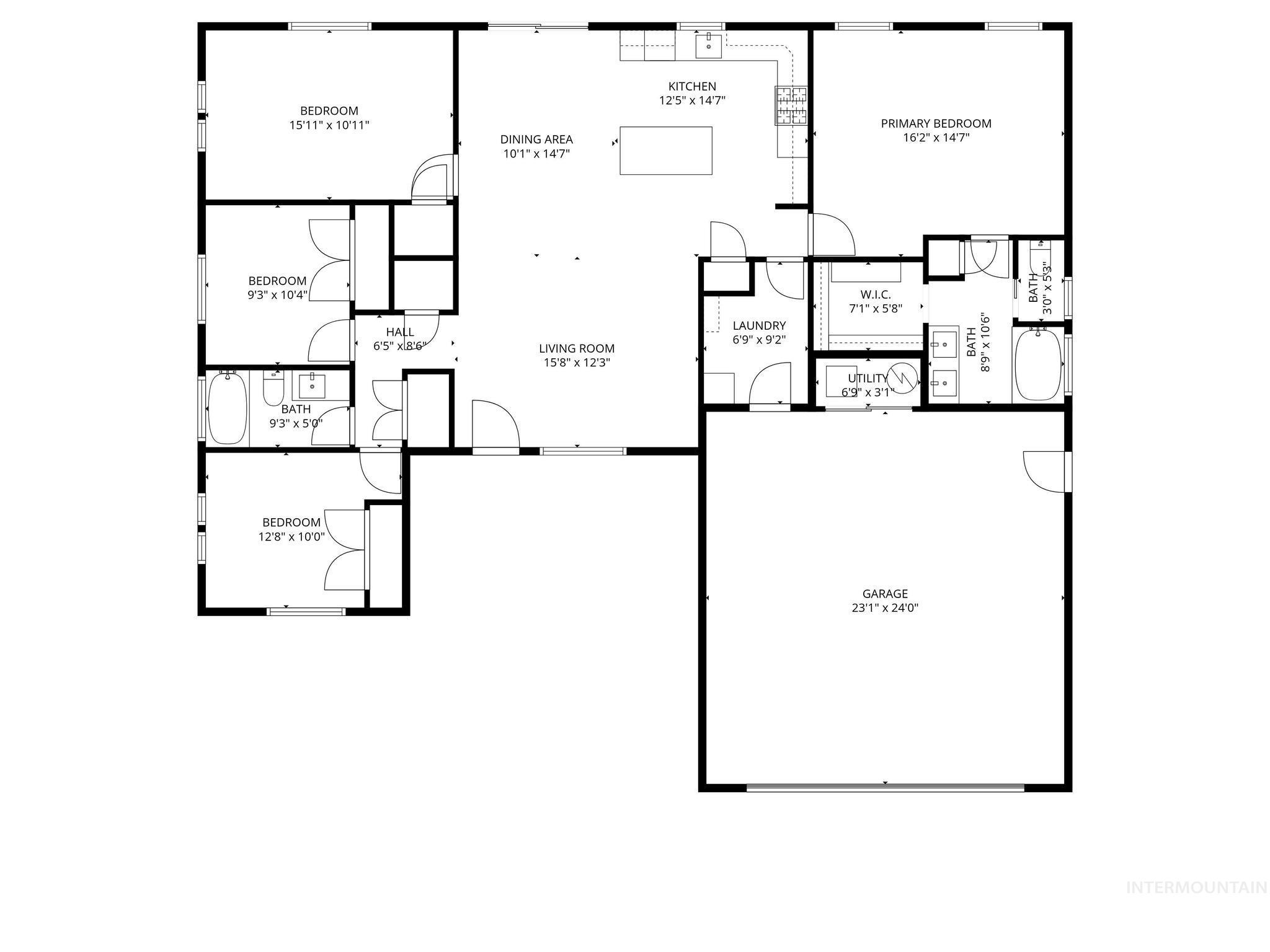 605 Glen Eagle, Jerome, Idaho 83338, 4 Bedrooms, 2 Bathrooms, Residential For Sale, Price $415,000, 98967400