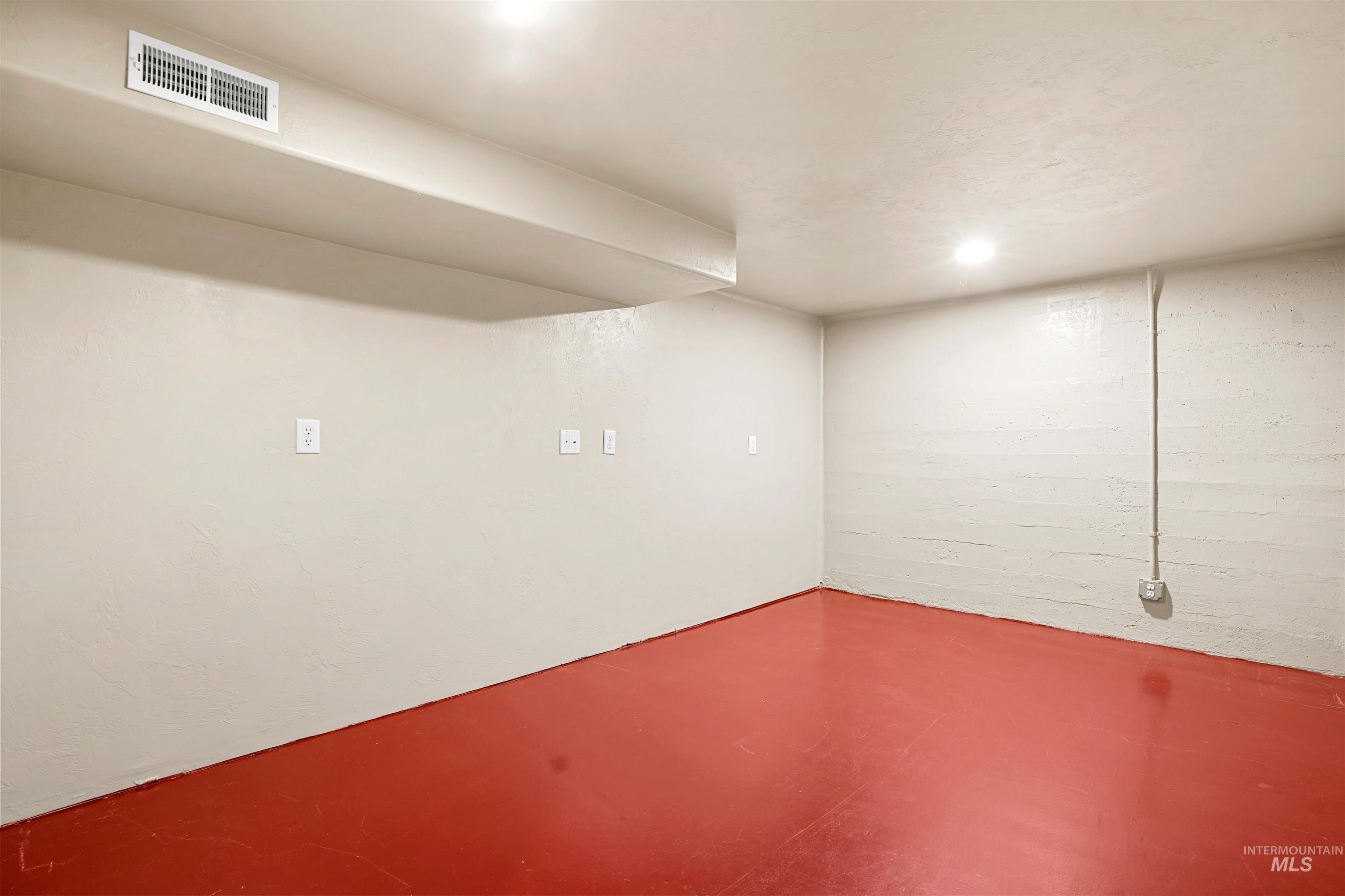 View of finished basement