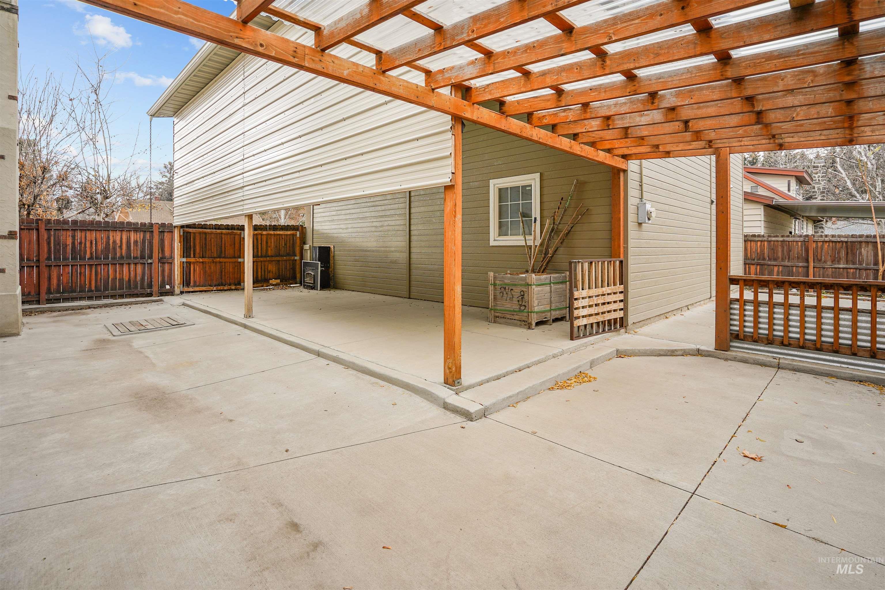 View of patio / terrace featuring a pergola