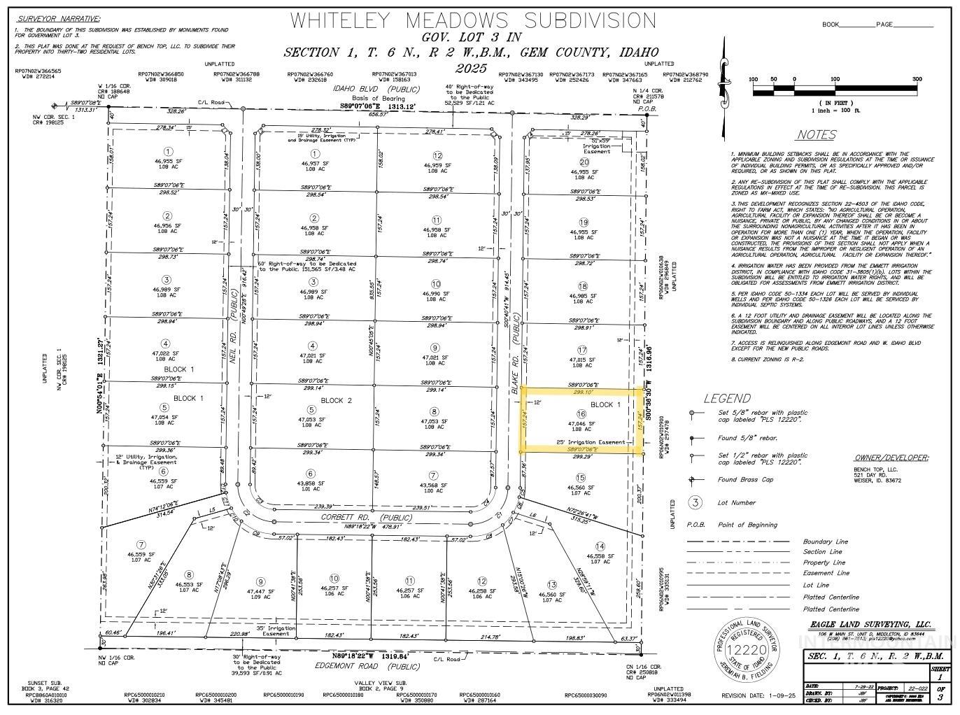 Lot 16 Blake Rd, Emmett, Idaho 83617, Land For Sale, Price $225,000,MLS 98969002