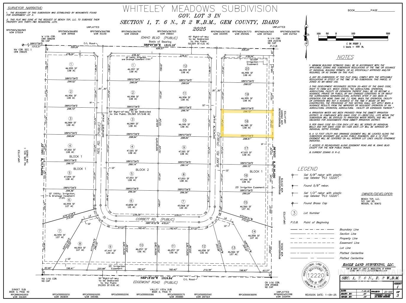 Lot 18 Blake Rd, Emmett, Idaho 83617, Land For Sale, Price $225,000,MLS 98969003